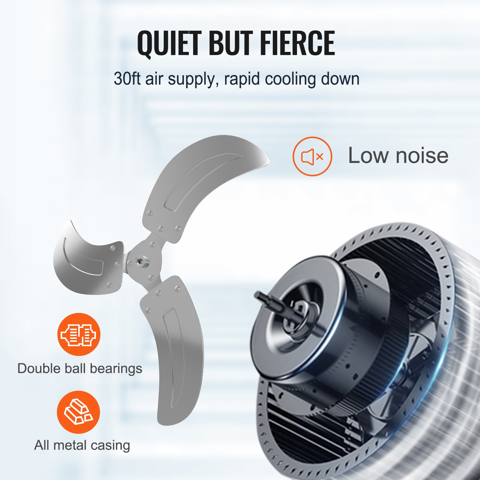 Wall Mounted Oscillating Fan High Velocity Industrial Air Cooler_voghion.com
